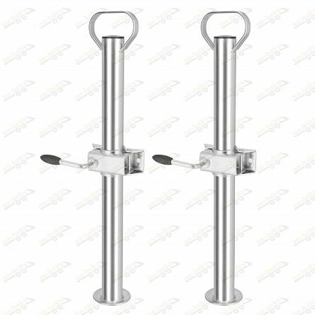 ZESTAW: 2x Podpora tylna stała 150kg 600mm ⌀ 48 + 2x obejma ⌀ 48