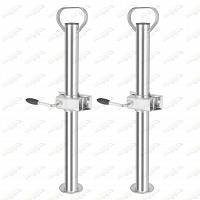 ZESTAW: 2x Podpora tylna stała 150kg 600mm ⌀ 48 + 2x obejma ⌀ 48