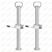 ZESTAW: 2x Podpora tylna stała 150kg 600mm ⌀ 48 + 2x obejma ⌀ 48
