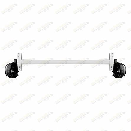 Oś hamowana przyczepy 1800kg 5x112 1800mm zamiennik VGB18 Knott - zestaw: linki + śruby