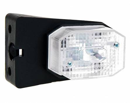 Lampa obrysowa boczna obrysówka przyczepy biała