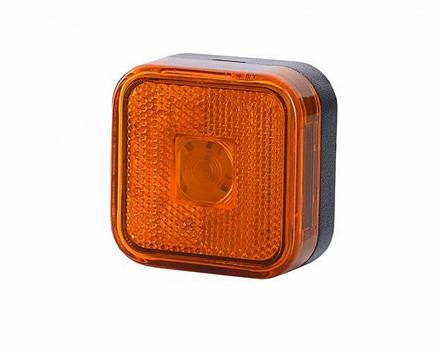Lampa obrysowa żółta boczna przyczepy lawety
