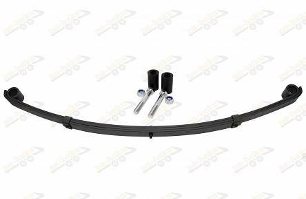 Resor przyczepy 3 pióra 600kg - zestaw z tulejami i śrubami